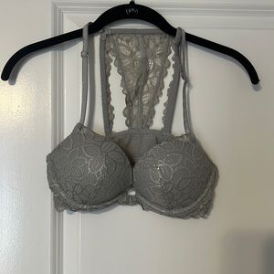 Grey PINK bra with padding size 32C